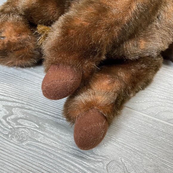 Vintage 1992 MJC PurrFection Moose Plush 20in Brown Floppy Laying Stuffed Animal - Picture 8 of 12